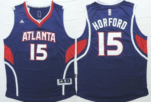 Atlanta Hawks #15 Al Horford Revolution 30 Swingman 2014 New Navy Blue Jersey