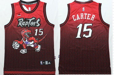 Toronto Raptors #15 Vince Carter Red/Black Resonate Fashion Jersey