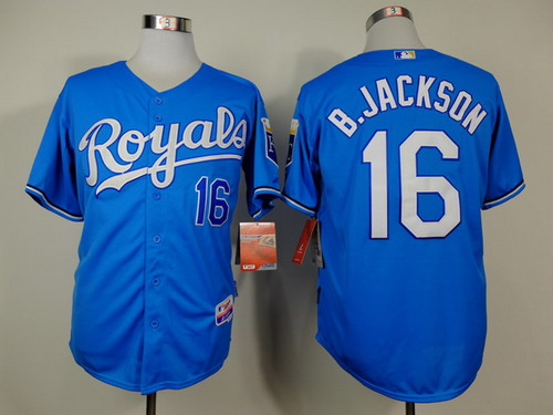 Kansas City Royals #16 Bo Jackson Light Blue Jersey