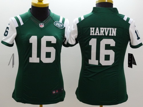 Nike New York Jets #16 Percy Harvin Green Limited Womens Jersey