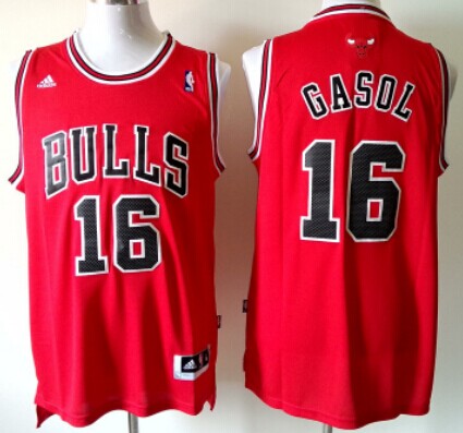 Chicago Bulls #16 Pau Gasol Revolution 30 Swingman Red Jersey