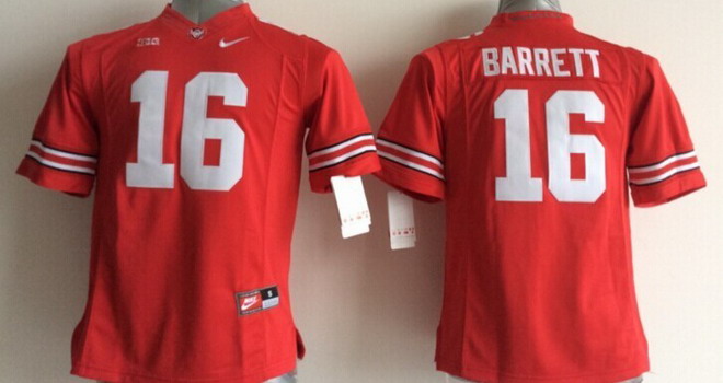 Ohio State Buckeyes #16 J.T. Barrett 2014 Red Limited Kids Jersey