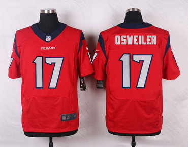 Nike Texans #17 Brock Osweiler Red Alternate Men's Stitched NFL Elite Jersey