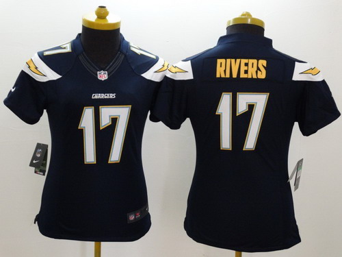 Nike San Diego Chargers #17 Philip Rivers 2013 Navy Blue Limited Womens Jersey