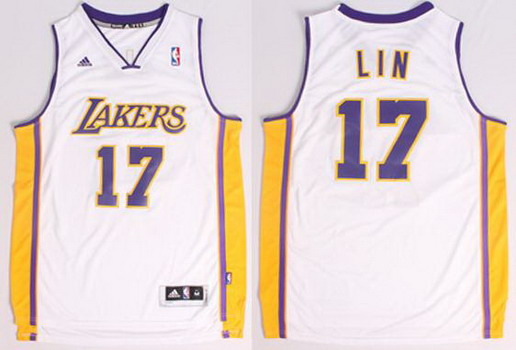 Los Angeles Lakers #17 Jeremy Lin Revolution 30 Swingman White Jersey