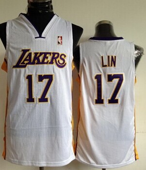 Los Angeles Lakers #17 Jeremy Lin White Swingman Jersey