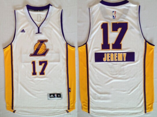 Los Angeles Lakers #17 Jeremy Lin Revolution 30 Swingman 2014 Christmas Day White Jersey