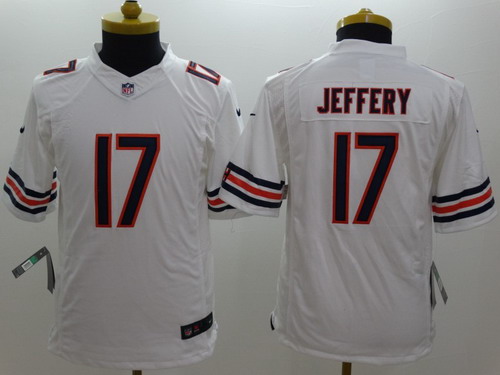 Nike Chicago Bears #17 Alshon Jeffery White Limited Kids Jersey