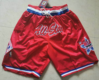 1991 All-Star West Shorts (Red) JUST DON By Mitchell & Ness