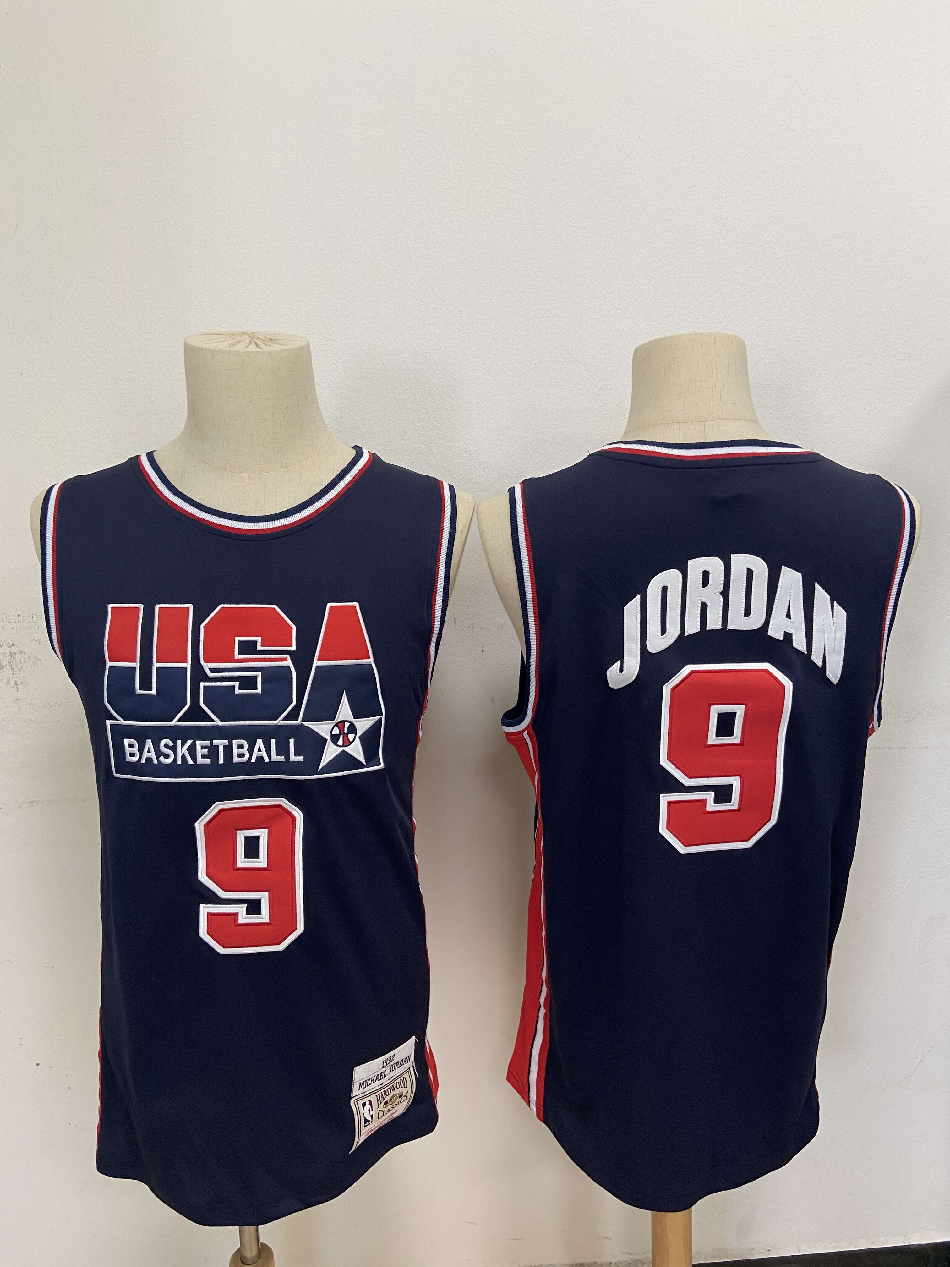 1992 Olympics Team USA #9 Michael Jordan Navy Blue Swingman  Jersey