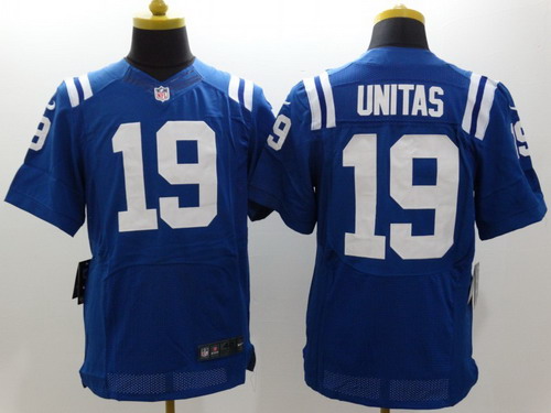Nike Indianapolis Colts #19 Johnny Unitas Blue Elite Jersey