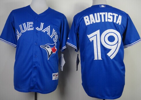 Toronto Blue Jays #19 Jose Bautista Blue Jersey