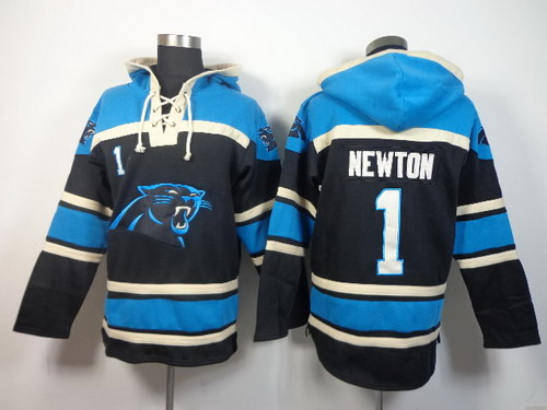 Carolina Panthers #1 Cam Newton 2014 Black Hoodie
