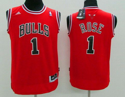 Chicago Bulls #1 Derrick Rose Red Kids Jersey