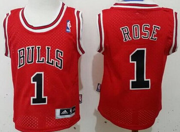Chicago Bulls #1 Derrick Rose Red Toddlers Jersey