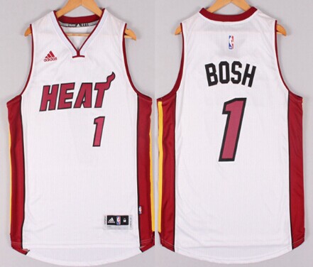Miami Heat #1 Chris Bosh Revolution 30 Swingman 2014 New White Jersey