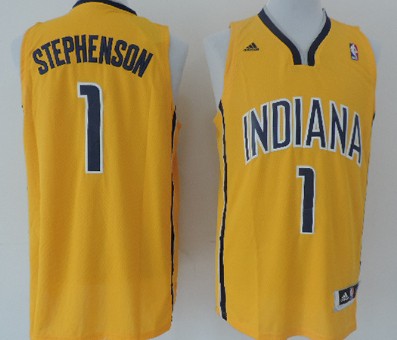 Indiana Pacers #1 Lance Stephenson Revolution 30 Swingman Yellow Jersey