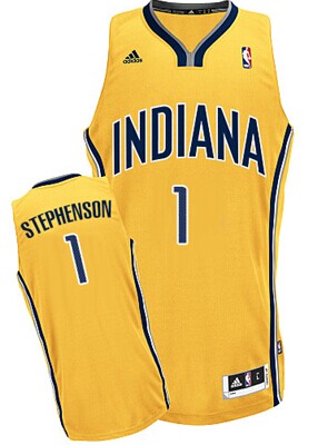 Indiana Pacers #1 Lance Stephenson Yellow Swingman Jersey