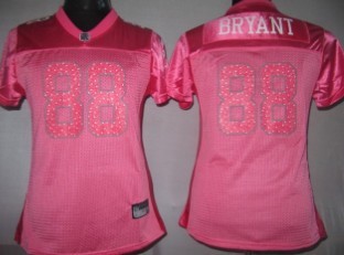 Dallas Cowboys #88 Bryant Pink Womens Sweetheart Jersey