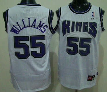 Sacramento Kings #55 Jason Williams White Swingman Jersey