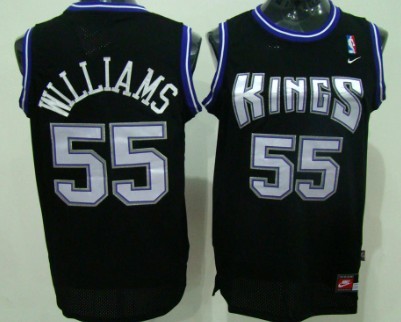 Sacramento Kings #55 Jason Williams Black Swingman Jersey