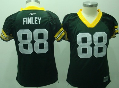 Green Bay Packers #88 Finley Green Womens Field Flirt Fashion Jersey 