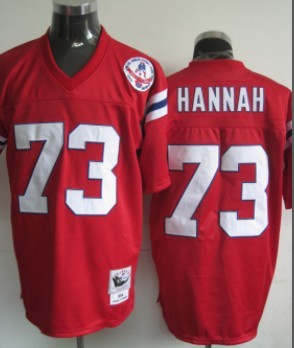 New England Patriots #73 John Hannah Red Throwback Jersey