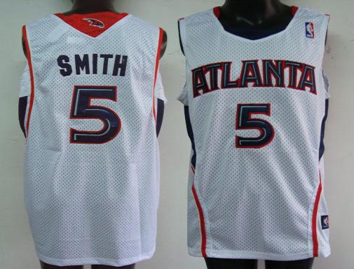 Atlanta Hawks #5 Josh Smith White Swingman Jersey 