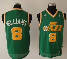 Utah Jazz #8 Deron Williams Green Swingman Throwback Jersey 