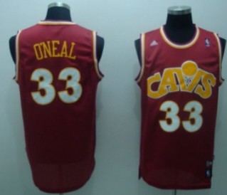 Cleveland Cavaliers #33 Shaquille O'neal CavFanatic Red Swingman Throwback Jersey