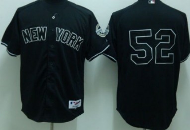 New York Yankees #52 CC Sabathia Black Jersey 