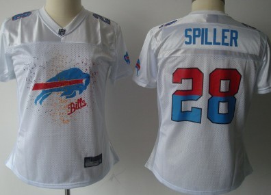 Buffalo Bills #28 C.J.Spiller White Fem Fan Womens Jersey 