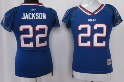Buffalo Bills #22 Fred Jackson Light Blue Womens Field Flirt Fashion Jersey 