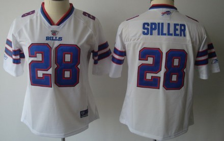 Buffalo Bills #28 C.J.Spiller White Womens Jersey 