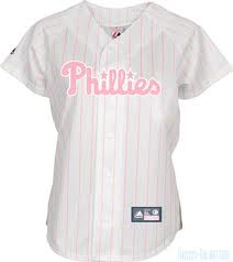 Philadelphia Phillies #6 Ryan Howard White With Pink Pinstripe Womens Jersey 