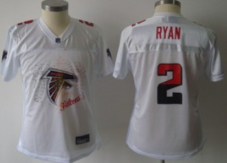 Atlanta Falcons #2 Matt Ryan White Fem Fan Womens Jersey