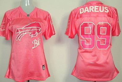 Buffalo Bills #90 Marcell Dareus Pink Fem Fan Womens Jersey 