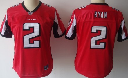 Atlanta Falcons #2 Matt Ryan Red Womens Jersey