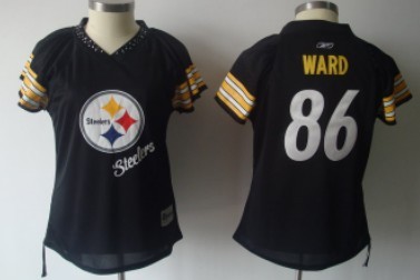 Pittsburgh Steelers #86 Hines Ward 2011 Black Womens Field Flirt Fashion Jersey 