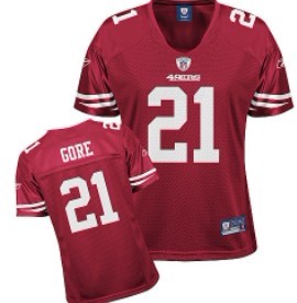 San Francisco 49ers #21 Frank Gore Red Womens Jersey