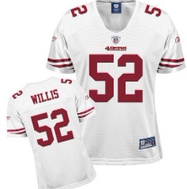 San Francisco 49ers #52 Patrick Willis White Womens Jersey 
