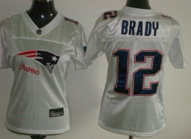 New England Patriots #12 Tom Brady 2011 White Stitched Womens Jersey 