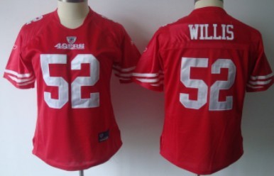 San Francisco 49ers #52 Patrick Willis Red Womens Jersey
