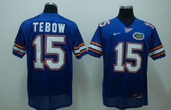 Florida Gators #15 Tebow Blue Jersey