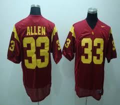 USC Trojans #33 Allen Red Jersey