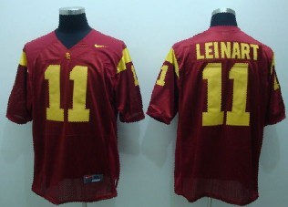 USC Trojans #11 Leinart Red Jersey