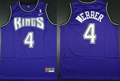 Sacramento Kings #4 Chris Webber Purple Swingman Jersey 