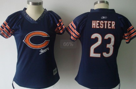 Chicago Bears #23 Devin Hester 2011 Blue Womens Field Flirt Fashion Jersey 