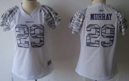 Dallas Cowboys #29 DeMarco Murray White Womens Zebra Field Flirt Fashion Jersey 