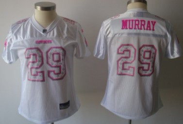 Dallas Cowboys #29 DeMarco Murray White Star Struck Fashion Womens Jersey